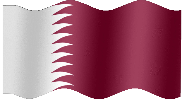 Very Big animated flag of Qatar