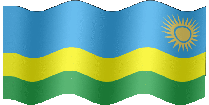 Very Big animated flag of Rwanda