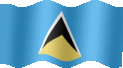 Animated Saint Lucia flags