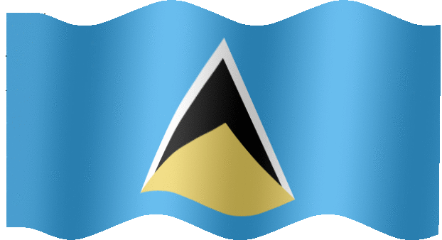 Very Big animated flag of Saint Lucia