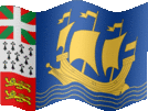 Large still flag of Saint Pierre and Miquelon