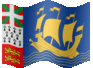 Medium animated flag of Saint Pierre and Miquelon