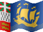 Medium still flag of Saint Pierre and Miquelon