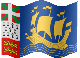Extra Large animated flag of Saint Pierre and Miquelon