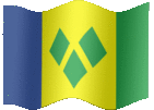 Large animated flag of Saint Vincent and the Grenadines