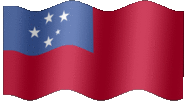 Large animated flag of Samoa