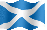 Large animated flag of Scotland