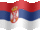 Small animated flag of Serbia