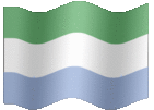 Large animated flag of Sierra Leone