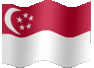 Medium animated flag of Singapore