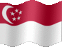 Animated Singapore flags