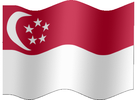 Very Big animated flag of Singapore