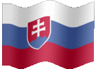 Large animated flag of Slovakia