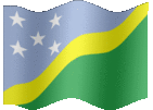 Large animated flag of Solomon Islands