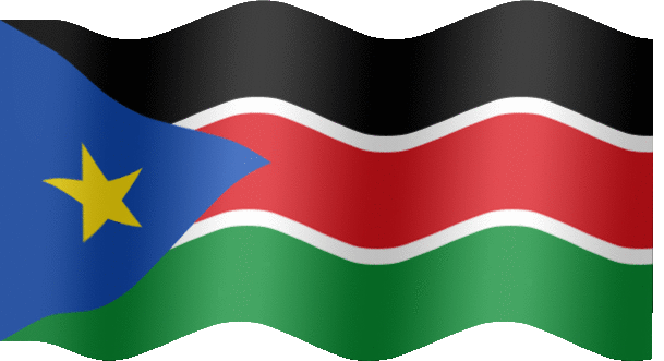 Very Big animated flag of South Sudan