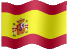 Large animated flag of Spain