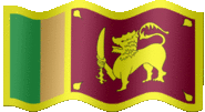Large animated flag of Sri Lanka