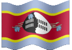 Large animated flag of Swaziland