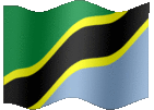 Large animated flag of Tanzania