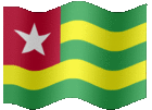 Large animated flag of Togo