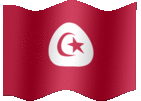 Large animated flag of Tunisia