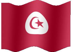 Extra Large animated flag of Tunisia