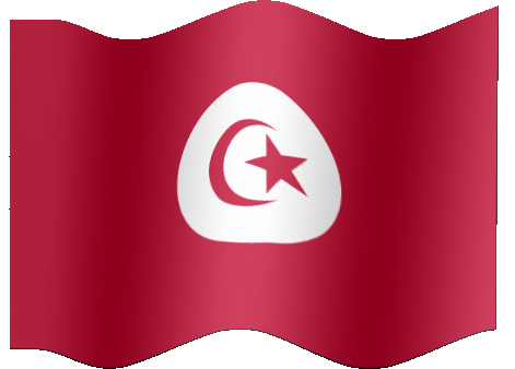 Very Big animated flag of Tunisia