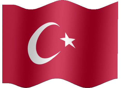 Very Big animated flag of Turkey
