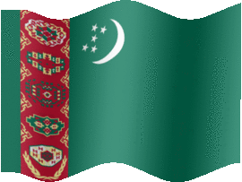 Extra Large still flag of Turkmenistan
