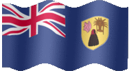 Large animated flag of Turks and Caicos Islands