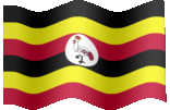 Large animated flag of Uganda