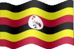 Large still flag of Uganda