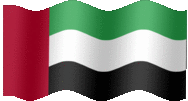 Large animated flag of United Arab Emirates