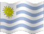 Animated Uruguay flags