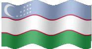 Large animated flag of Uzbekistan