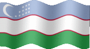 Large still flag of Uzbekistan