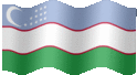 Medium animated flag of Uzbekistan