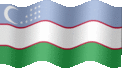Animated Uzbekistan flags