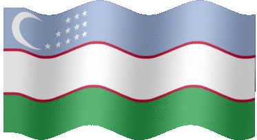 Extra Large animated flag of Uzbekistan