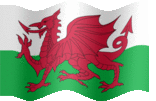 Large animated flag of Wales