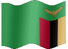 Large animated flag of Zambia