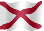 Large animated flag of Alabama