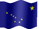 Large animated flag of Alaska