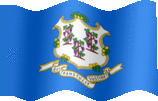 Large still flag of Connecticut