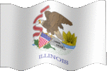 Large animated flag of Illinois