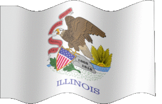 Extra Large animated flag of Illinois
