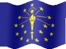 Large still flag of Indiana