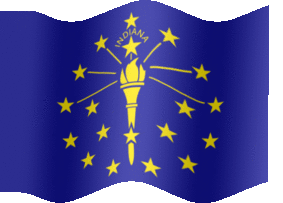 Extra Large animated flag of Indiana