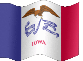 Extra Large animated flag of Iowa