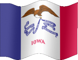 Extra Large still flag of Iowa